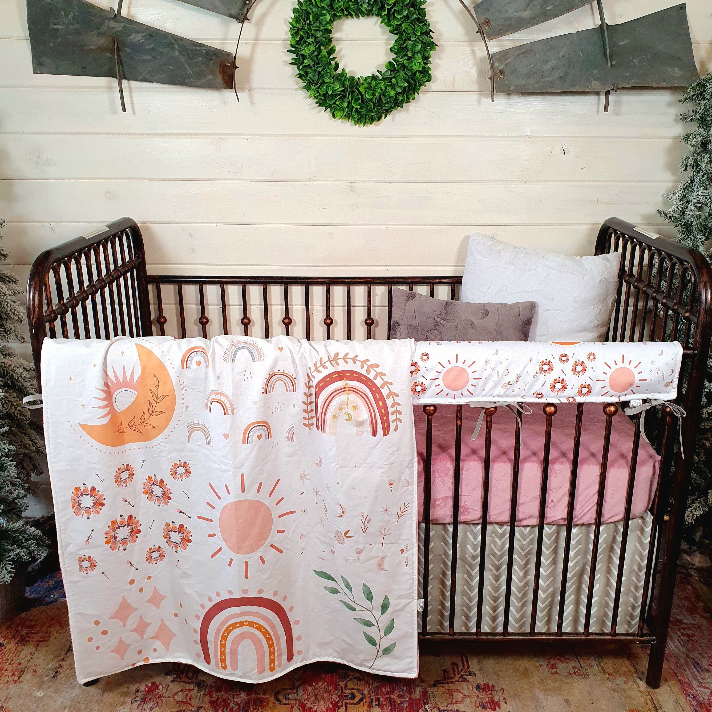 Rainbow baby crib set online