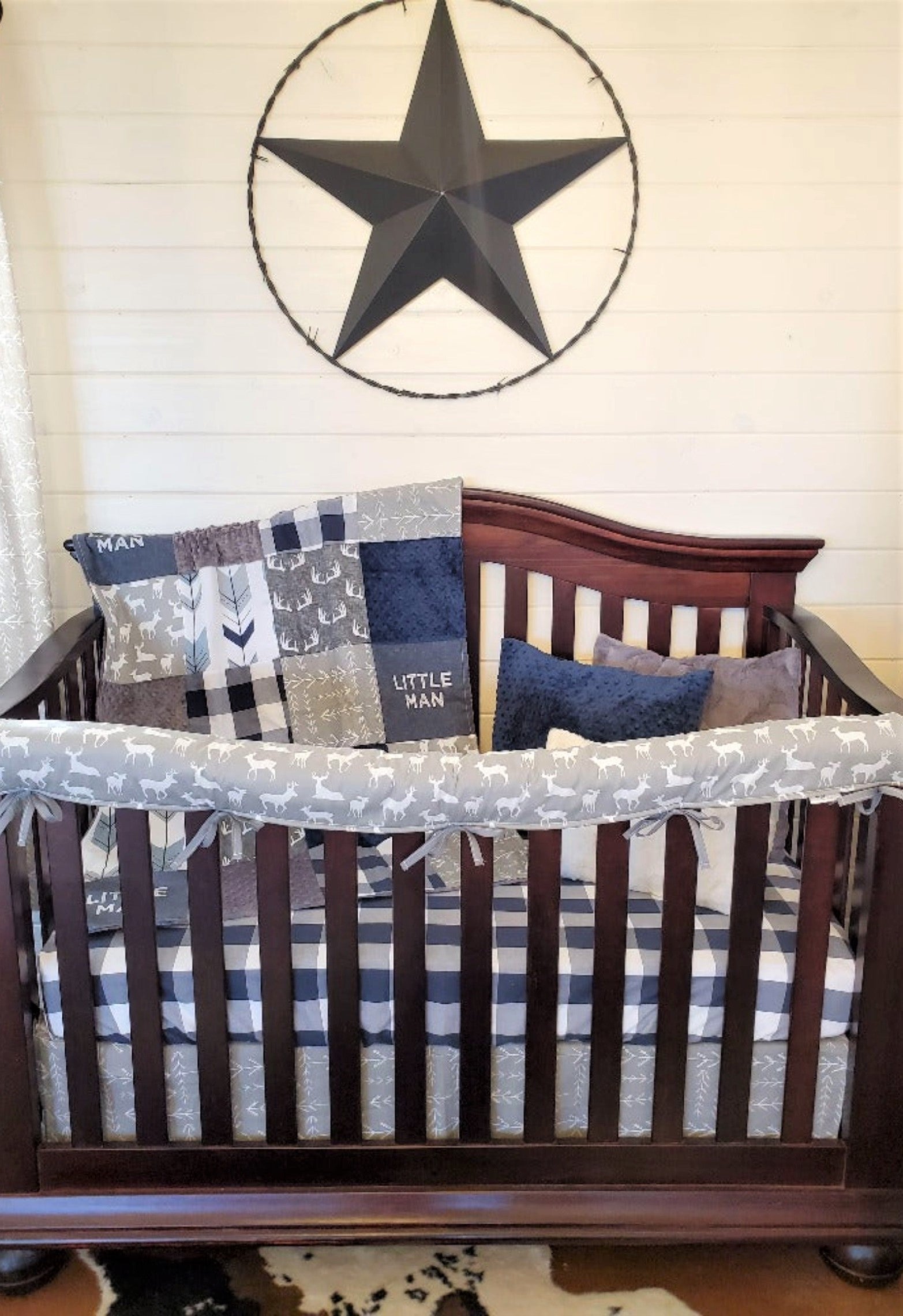 Boy Baby Bedding - Little Man Woodland Baby Bedding Collection - DBC Baby Bedding Co