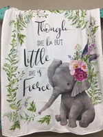 Custom Girl Crib Bedding - Elephant Nursery Collection - DBC Baby Bedding Co 