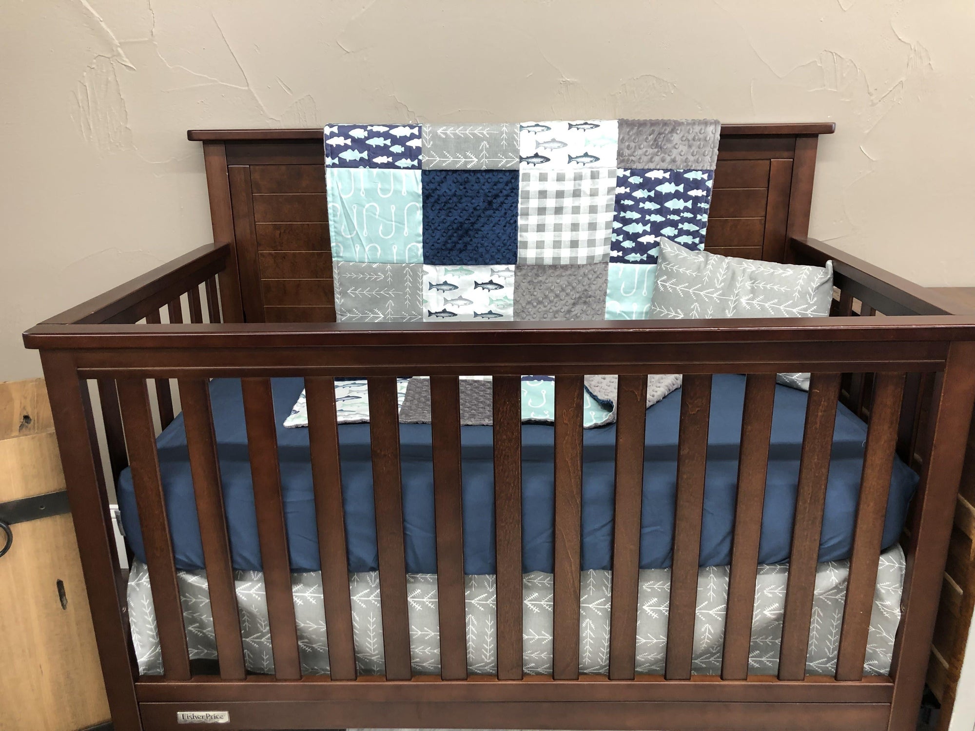 New Release Boy Crib Bedding - Trout Fishing Baby Bedding Collection - DBC Baby Bedding Co 