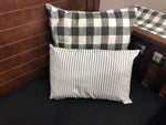 Neutral Crib Bedding- Black Buffalo Check, Black Ticking Stripe, Farmhouse Collection - DBC Baby Bedding Co 