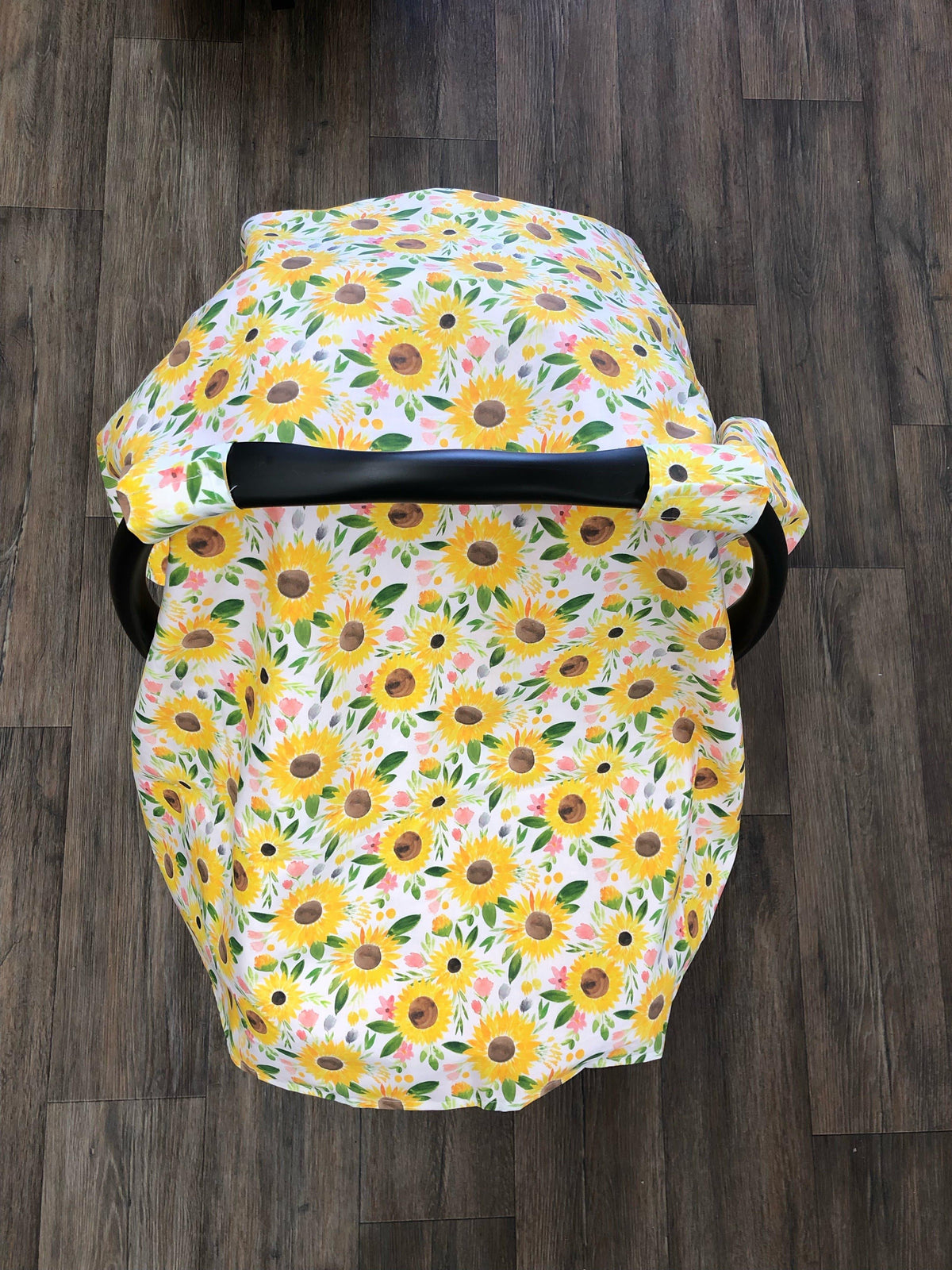 Custom Carseat tent - Sunflowers - DBC Baby Bedding Co 
