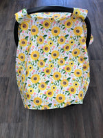 Custom Carseat tent - Sunflowers - DBC Baby Bedding Co 