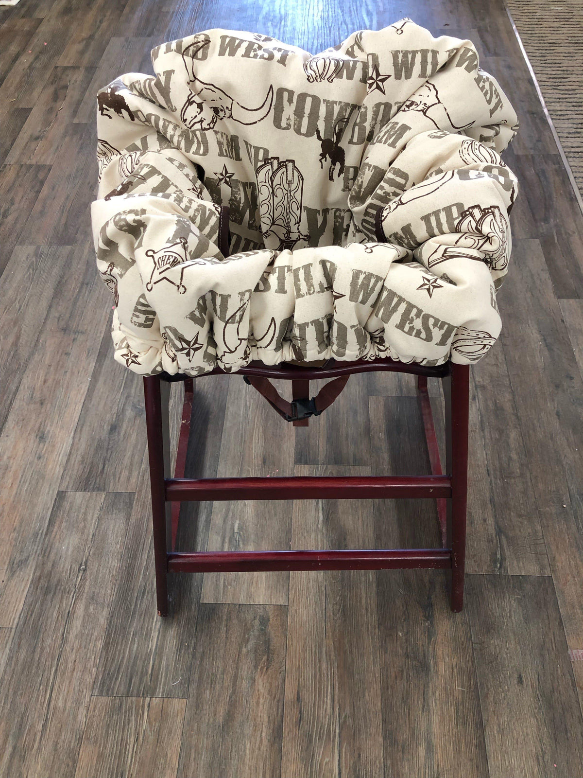 Cart Cover- Wild West Cowboy Highchair/Cart Cover - DBC Baby Bedding Co 