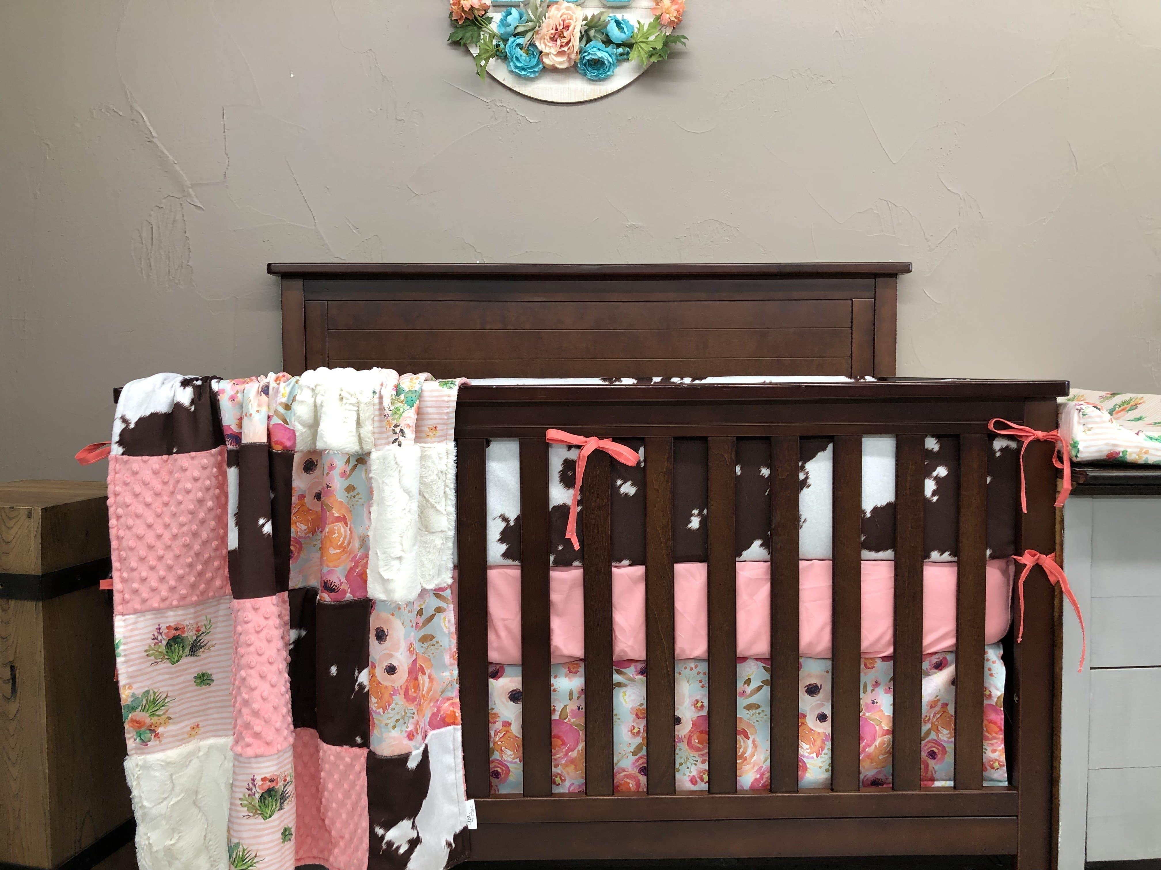 Cowhide crib bedding best sale