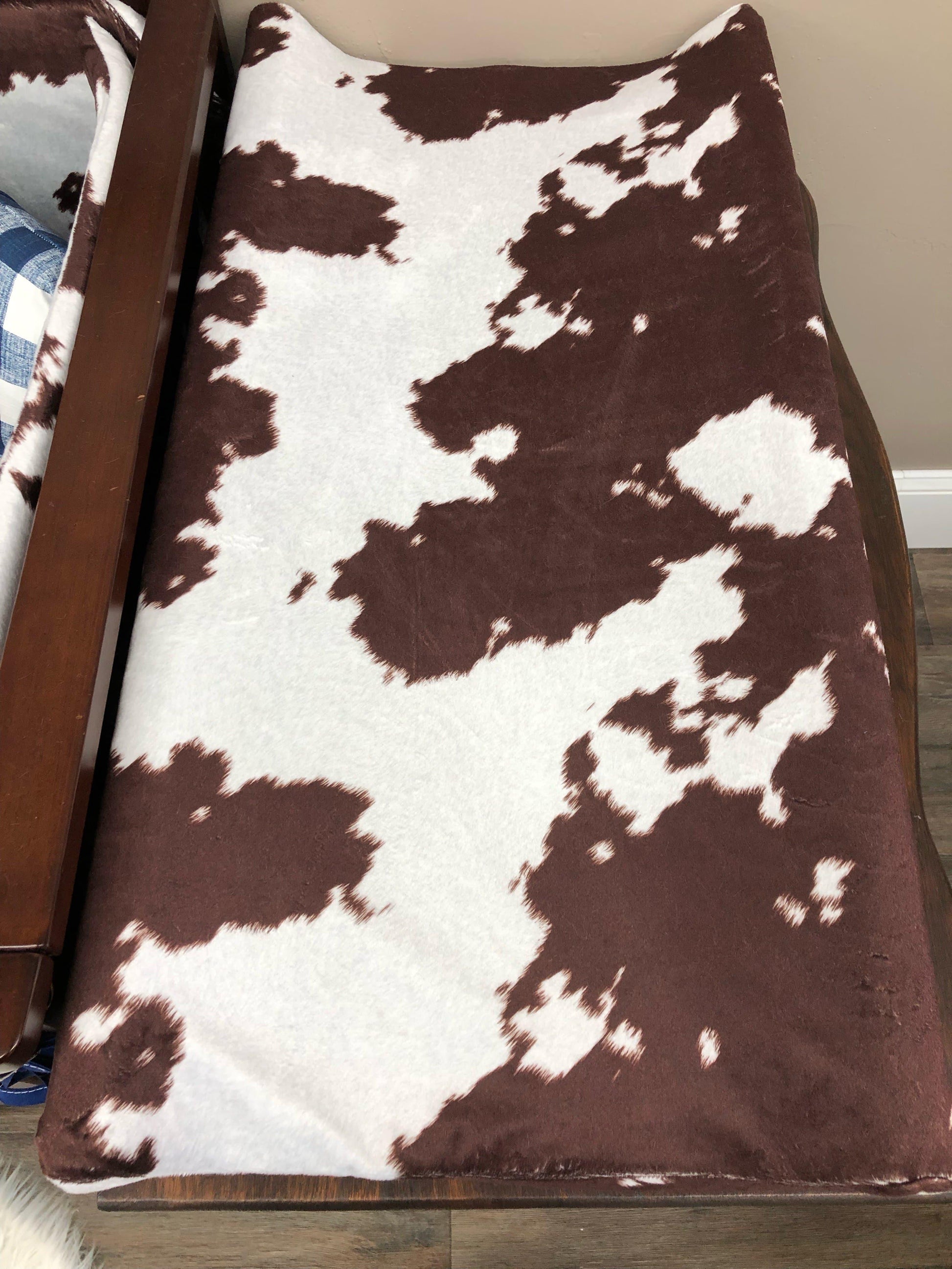 Custom Girl Crib Bedding - Cactus, Cowhide Minky, and Watercolor Flowers Western Nursery Collection - DBC Baby Bedding Co 