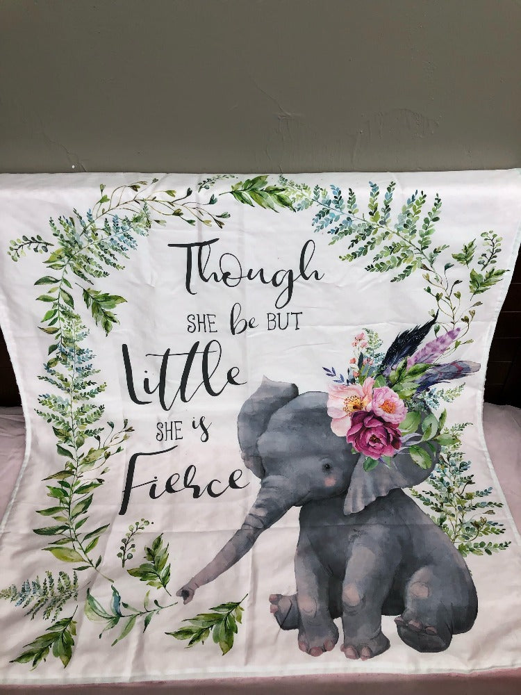 Custom Girl Crib Bedding - Elephant Nursery Collection - DBC Baby Bedding Co 