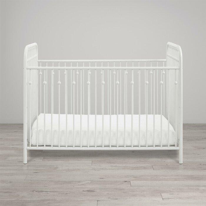 Standard Cribs - Metal Crib in White - DBC Baby Bedding Co 