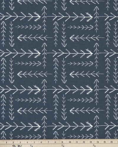 Curtain Panels or Valance - Tribal Arrow in Navy - DBC Baby Bedding Co 