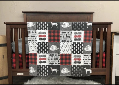 Custom Boy Crib Bedding - Firefighter Collection - DBC Baby Bedding Co 