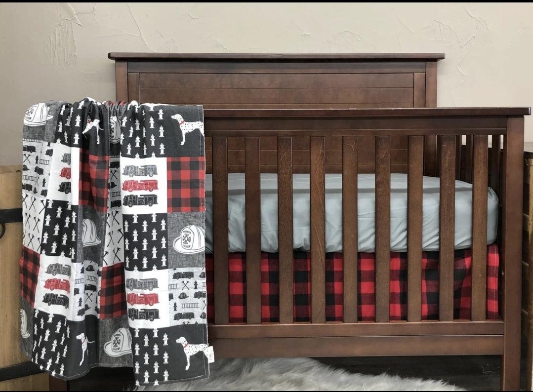 Custom Boy Crib Bedding Future Firefighter Baby Bedding Collection 3pc Crib Bedding Set