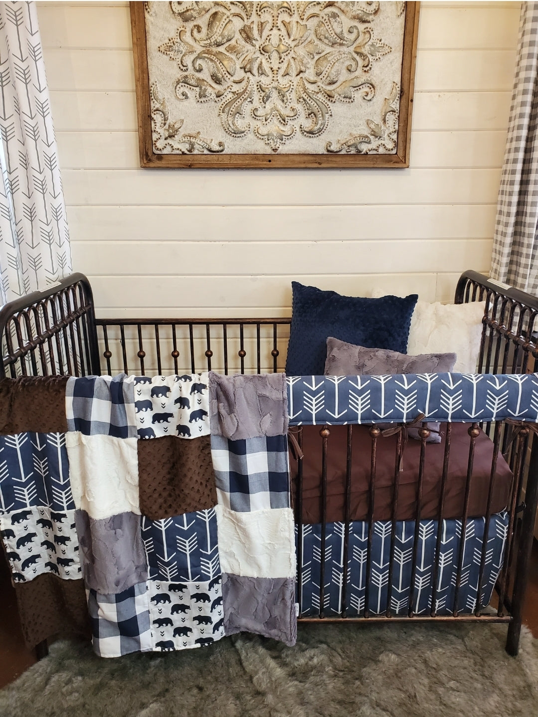 Navy blue deals baby bedding