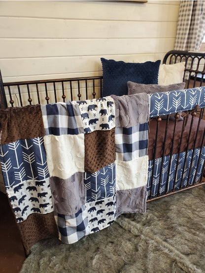 New Release Boy Crib Bedding- Bear Woodland Baby Bedding Collection - DBC Baby Bedding Co 