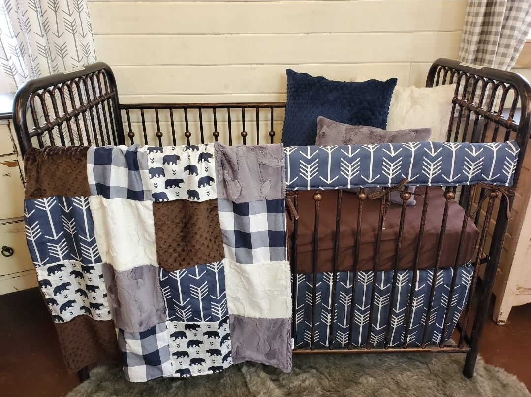 New Release Boy Crib Bedding- Bear Woodland Baby Bedding Collection - DBC Baby Bedding Co 