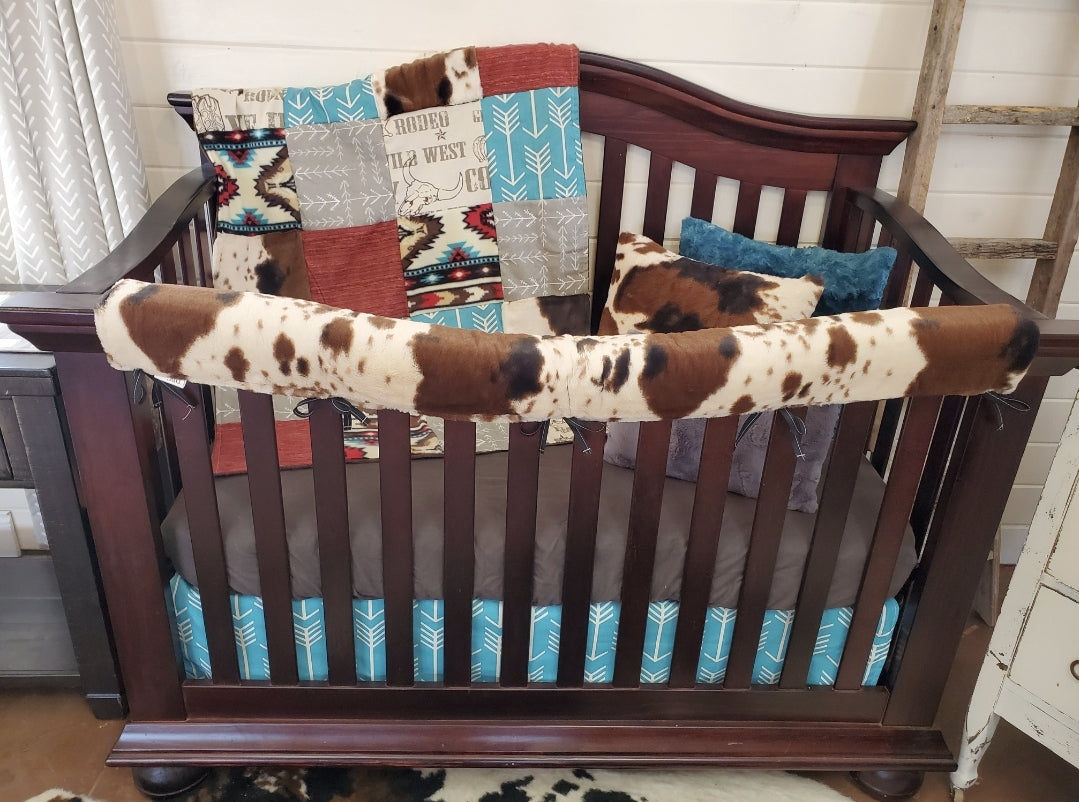 New Release Boy Crib Bedding - Cowboy, Aztec, and Cow Minky Western Baby Bedding Collection - DBC Baby Bedding Co 