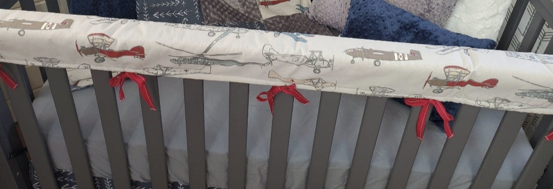 Boy Crib Bedding- Vintage Airplane Baby Bedding &amp; Nursery Collection - DBC Baby Bedding Co 
