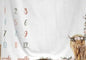 Custom Milestone Blanket - Blush Floral Highland Cow Minky Baby Blanket - DBC Baby Bedding Co 