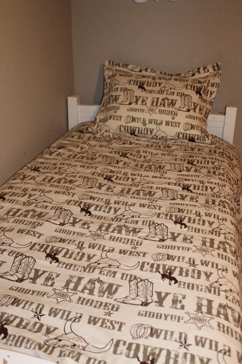 Twin, Full, or Queen Comforter - Wild West Cowboy - DBC Baby Bedding Co 