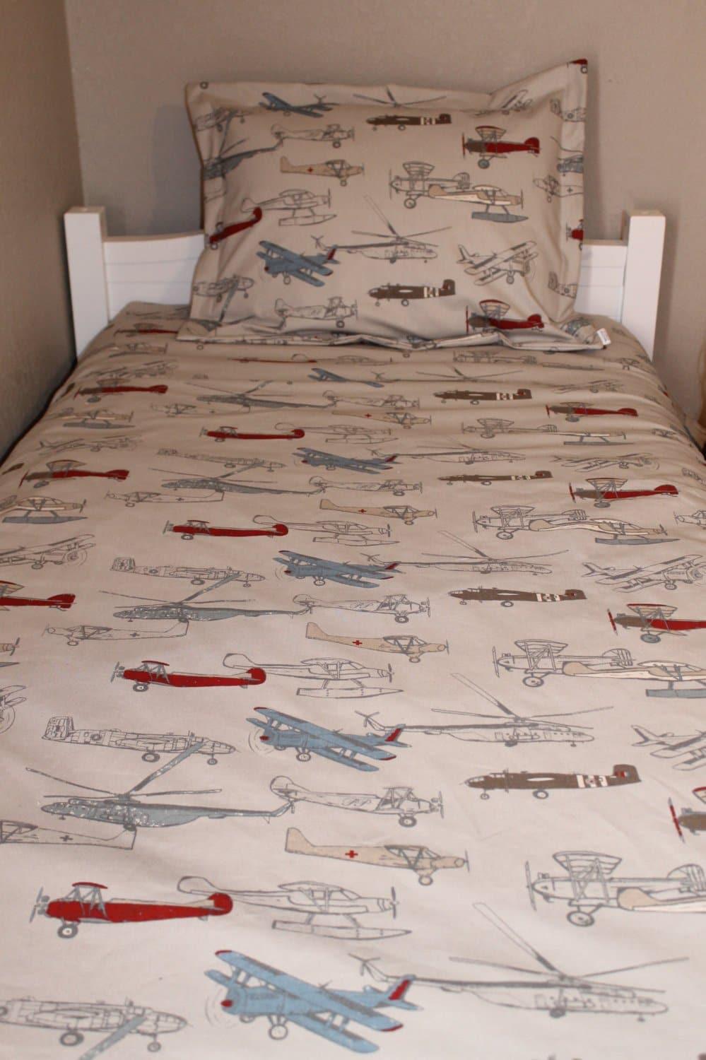 Twin, Full, Queen Comforter - Vintage Airplanes Comforter - DBC Baby Bedding Co 