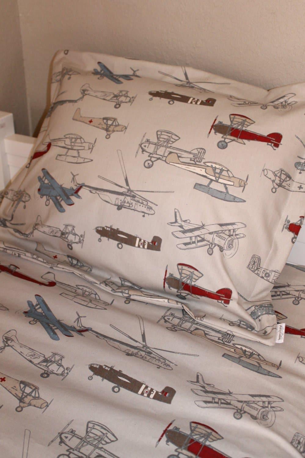 Twin, Full, Queen Comforter - Vintage Airplanes Comforter - DBC Baby Bedding Co 