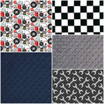 Custom Boy Crib Bedding - Mechanic, Tools, Race Flag Check, Garage Collection - DBC Baby Bedding Co 