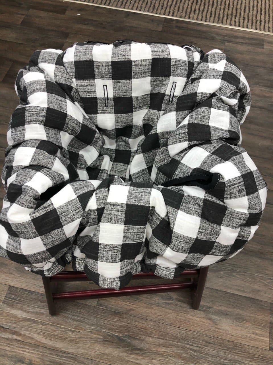 Cart Cover- Black Check Highchair/Cart Cover - DBC Baby Bedding Co 